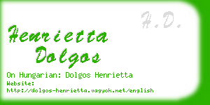 henrietta dolgos business card